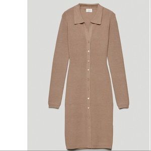 Aritzia Cove Dress- Heather Gold Camel